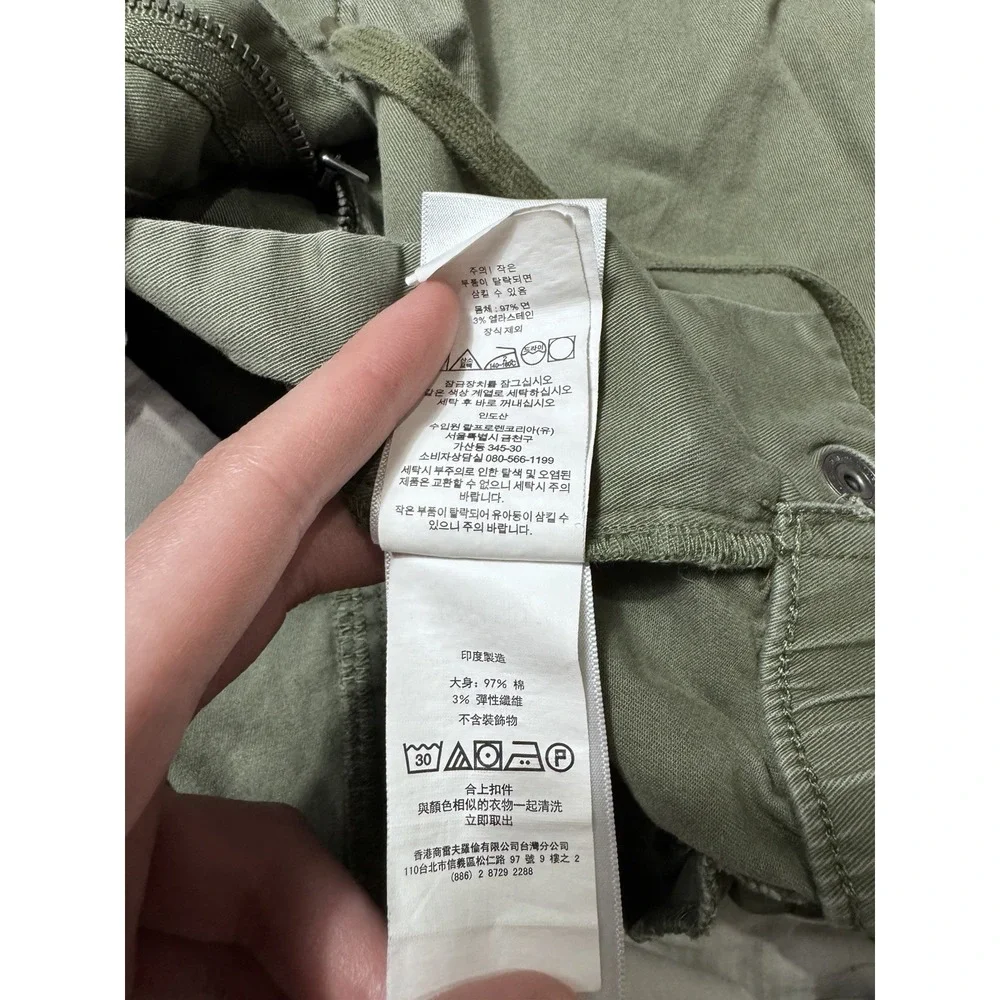 Polo Ralph Lauren Cargo Pants 35x30 Green Twill Slim Fit Trouser Stretch *READ
